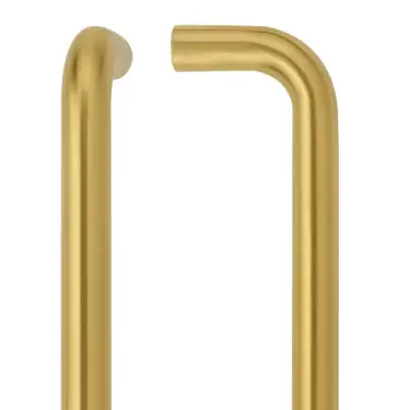 Click Here To Enlarge This Photo Of ZCSD425-PVDSB - Zoo Hardware 425mm x 19mm Bolt Through 'D' Pull Handle &lpar;Grade 304&rpar; PVD Satin Brass