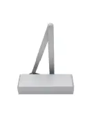 ZDC0024A-SE - Zoo Hardware Power Size 2-4 Overhead Door Closer with Matching Arm and Semi Radius Cover - Silver Finish