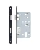 ZDL7260ESC-R-PCB - Zoo Hardware Din Escape Sashlock - 72mm Centres - 60mm Backset (Radius) Powder Coated Black Finish