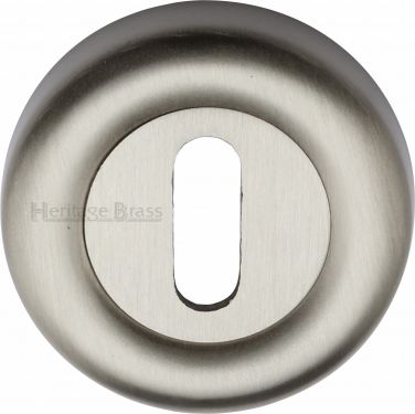 Click Here To Enlarge This Photo Of V6722-SN Heritage Brass Key Escutcheon Satin Nickel Finish