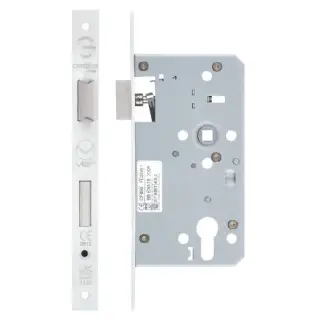 ZDL7260ESC-S-PCW - Zoo Hardware Din Escape Sashlock - 72mm Centres - 60mm Backset &lpar;Square&rpar; Powder Coated White Finish