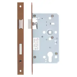 ZDL7260ESC-S-PVDBZ - Zoo Hardware Din Escape Sashlock - 72mm Centres - 60mm Backset &lpar;Square&rpar; Satin Bronze Finish