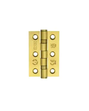 Click Here To Enlarge This Photo Of ZHSS232-FD-PVDSB - Zoo Hardware Grade 7 CE Fire Rated Ball Bearing Hinges 76mm x 50mm x 2mm PVD Satin Brass