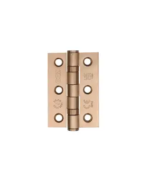 Click Here To Enlarge This Photo Of ZHSS232-FD-TRG - Zoo Hardware Grade 7 CE Fire Rated Ball Bearing Hinges 76mm x 50mm x 2mm Tuscan Rose Gold