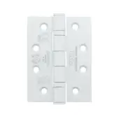 ZHSS243PCW - Zoo Hardware Grade 13 CE Fire Rated Ball Bearing Hinges (Square) 102 x 76 x 3mm Powder Coated White