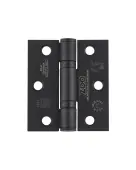 ZHSS7667S-PCB - Zoo Hardware Grade 11 CE Fire Rated Ball Bearing Hinges (Square) 76 x 67 x 2.5mm - Powder Coated Black