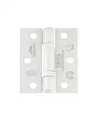 ZHSS7667S-PCW - Zoo Hardware Grade 11 CE Fire Rated Ball Bearing Hinges (Square) 76 x 67 x 2.5mm - Powder Coated White