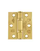 ZHSS7667S-PVDSB - Zoo Hardware Grade 11 CE Fire Rated Ball Bearing Hinges (Square) 76 x 67 x 2.5mm - PVD Satin Brass