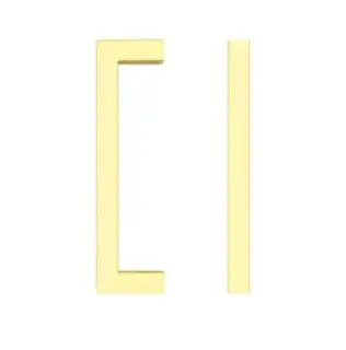 TDFPS-96-PG - Zoo Hardware Square Block Cabinet Pull Handle 96mm c/c Polished Gold Finish