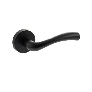 Click Here To Enlarge This Photo Of Atlantic - S35RMB STATUS 'Texas' Lever Door Handle on Round Rose - Matt Black