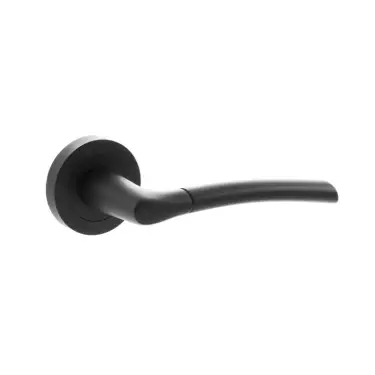 Click Here To Enlarge This Photo Of Atlantic - S33RMB STATUS 'Indiana' Lever Door Handle on Round Rose - Matt Black