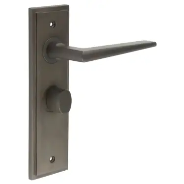 Click Here To Enlarge This Photo Of BUR-10DB-453DB-81DB Frelan Hardware Burlington 'Mayfair' Door Handles on 57mm Bathroom Backplate with Dark Bronze Turn & Release (Inner 3)