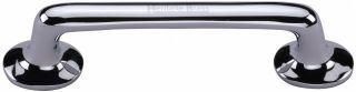 C0376 96-PC Heritage Brass Cabinet Pull Traditional Design 96mm ctc Polished Chrome Finish