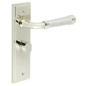 BUR-35PN-453PN-81PN Frelan Hardware Burlington 'Highgate' Door Handles on 57mm Bathroom Backplate with Polished Nickel Turn & Release (Inner 3)