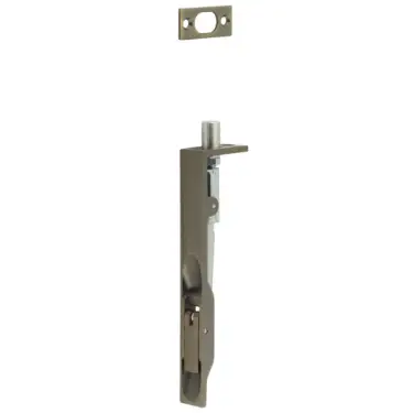 Click Here To Enlarge This Photo Of JSS50AB Frelan Hardware Antique Brass (SS) Lever Action Flush Bolt 150mm x 20mm Square Forend