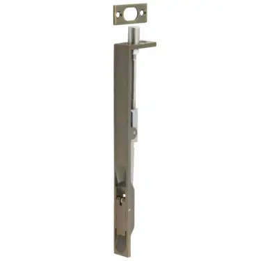Click Here To Enlarge This Photo Of JSS51AB Frelan Hardware Antique Brass (SS) Lever Action Flush Bolt 203mm x 20mm Square Forend