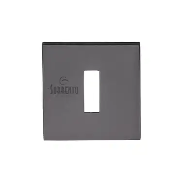 Click Here To Enlarge This Photo Of 5M-4048-Q-153 M.Marcus Sorrento Keyhole Escutcheon on Square Rose Matt Black