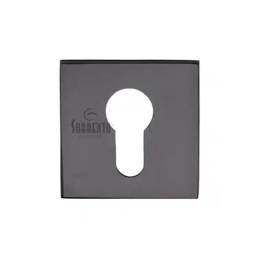 Click Here To Enlarge This Photo Of 5M-4049-Q-153 M.Marcus Sorrento Euro Profile Escutcheon on Square Rose Matt Black