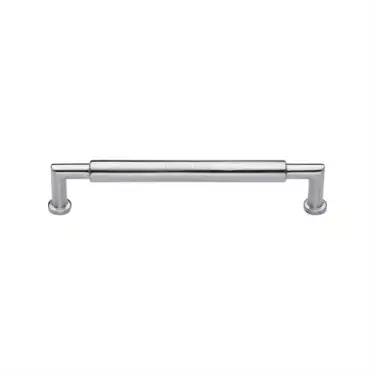 Click Here To Enlarge This Photo Of C0319 101-SC Heritage Brass Cabinet Pull Bauhaus Round Design 101mm ctc Satin Chrome Finish
