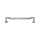 C0319 101-SC Heritage Brass Cabinet Pull Bauhaus Round Design 101mm ctc Satin Chrome Finish
