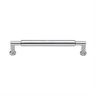 Click Here To Enlarge This Photo Of C0319 152-PC Heritage Brass Cabinet Pull Bauhaus Round Design 152mm ctc Polished Chrome Finish