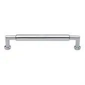C0319 203-PC Heritage Brass Cabinet Pull Bauhaus Round Design 203mm ctc Polished Chrome Finish