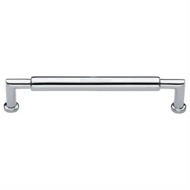 Click Here To Enlarge This Photo Of C0319 254-PC Heritage Brass Cabinet Pull Bauhaus Round Design 254mm ctc Polished Chrome Finish