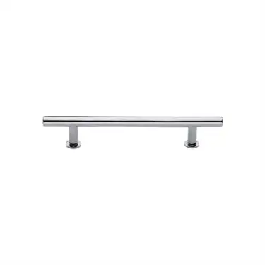 Click Here To Enlarge This Photo Of C0362 101-PC Heritage Brass Cabinet Pull T-Bar Design with 16mm Rose 101mm ctc Polished Chrome Finish