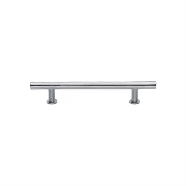 Click Here To Enlarge This Photo Of C0362 101-SC Heritage Brass Cabinet Pull T-Bar Design with 16mm Rose 101mm ctc Satin Chrome Finish