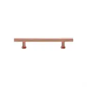 C0362 101-SRG Heritage Brass Cabinet Pull T-Bar Design with 16mm Rose 101mm ctc Satin Rose Gold Finish