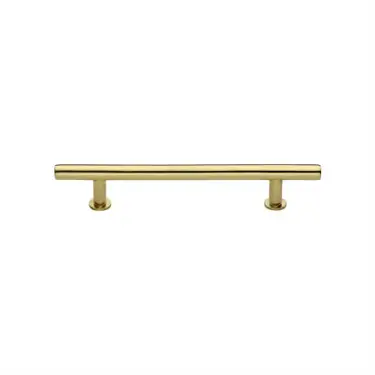 Click Here To Enlarge This Photo Of C0362 128-PB Heritage Brass Cabinet Pull T-Bar Design with 16mm Rose 128mm ctc Polished Brass Finish