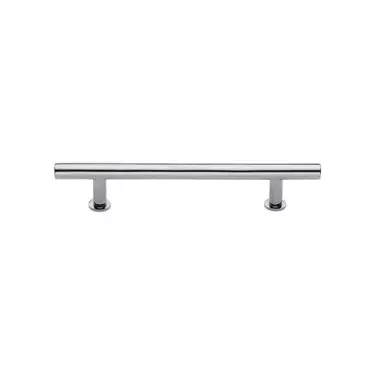 Click Here To Enlarge This Photo Of C0362 128-PC Heritage Brass Cabinet Pull T-Bar Design with 16mm Rose 128mm ctc Polished Chrome Finish