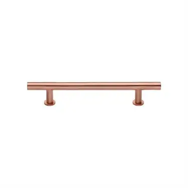 Click Here To Enlarge This Photo Of C0362 128-SRG Heritage Brass Cabinet Pull T-Bar Design with 16mm Rose 128mm ctc Satin Rose Gold Finish