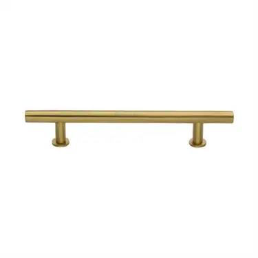 Click Here To Enlarge This Photo Of C0362 160-SB Heritage Brass Cabinet Pull T-Bar Design with 16mm Rose 160mm ctc Satin Brass Finish