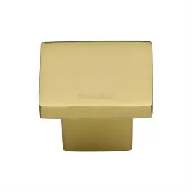 Click Here To Enlarge This Photo Of C1254 32-PB Heritage Brass Cabinet Knob Classic Square Design 32mm Polished Brass finish