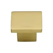 C1254 32-PB Heritage Brass Cabinet Knob Classic Square Design 32mm Polished Brass finish