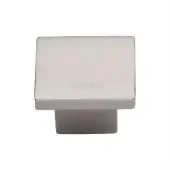 C1254 32-PNF Heritage Brass Cabinet Knob Classic Square Design 32mm Polished Nickel finish