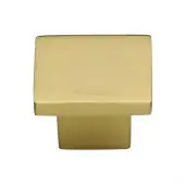 C1254 40-PB Heritage Brass Cabinet Knob Classic Square Design 40mm Polished Brass finish