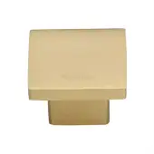 C1254 40-SB Heritage Brass Cabinet Knob Classic Square Design 40mm Satin Brass finish