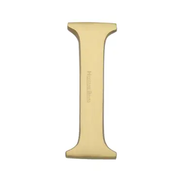 Click Here To Enlarge This Photo Of C1565 2 I-SB Heritage Brass Alphabet I Pin Fix 51mm (2") Satin Brass Finish