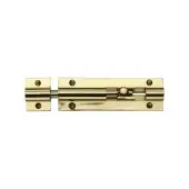C1582 4-PB Heritage Brass Door Bolt Straight 4 x 1.25 Polished Brass finish