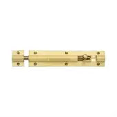 C1582 6-SB Heritage Brass Door Bolt Straight 6 x 1.25 Satin Brass finish