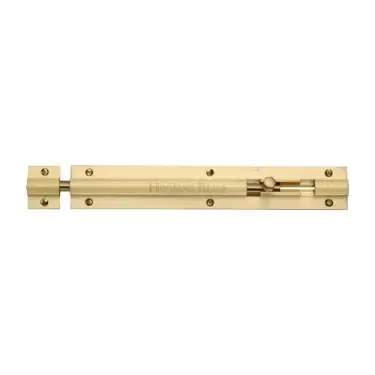 Click Here To Enlarge This Photo Of C1582 8-SB Heritage Brass Door Bolt Straight 8 x 1.25 Satin Brass finish