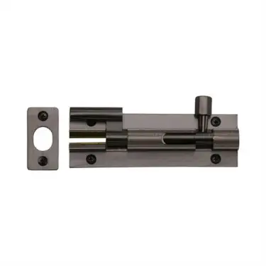 Click Here To Enlarge This Photo Of C1592 4-MB Heritage Brass Door Bolt Necked 4" x 1.25" Matt Bronze finish