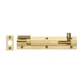 C1592 6-SB Heritage Brass Door Bolt Necked 6 x 1.25 Satin Brass finish