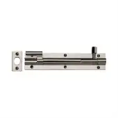 C1594 6-PNF Heritage Brass Door Bolt Necked 6 x 1.5 Polished Nickel finish