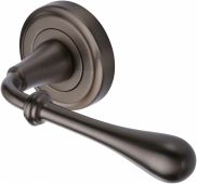 V7155-MB Heritage Brass Door Handle Lever Latch on Round Rose Roma Design Matt Bronze Finish