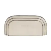 C1740-SN Heritage Brass Drawer Pull Bauhaus Design 76mm ctc Satin Nickel Finish