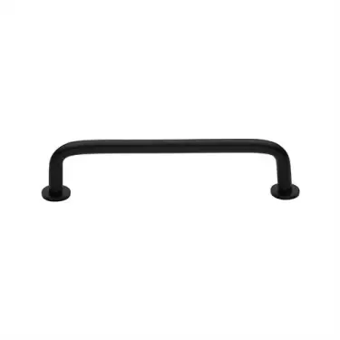 Click Here To Enlarge This Photo Of C2156 128-BKMT Heritage Brass Cabinet Pull Wire Design with 16mm Rose 128mm ctc Matt Black Finish