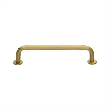 Click Here To Enlarge This Photo Of C2156 128-SB Heritage Brass Cabinet Pull Wire Design with 16mm Rose 128mm ctc Satin Brass Finish